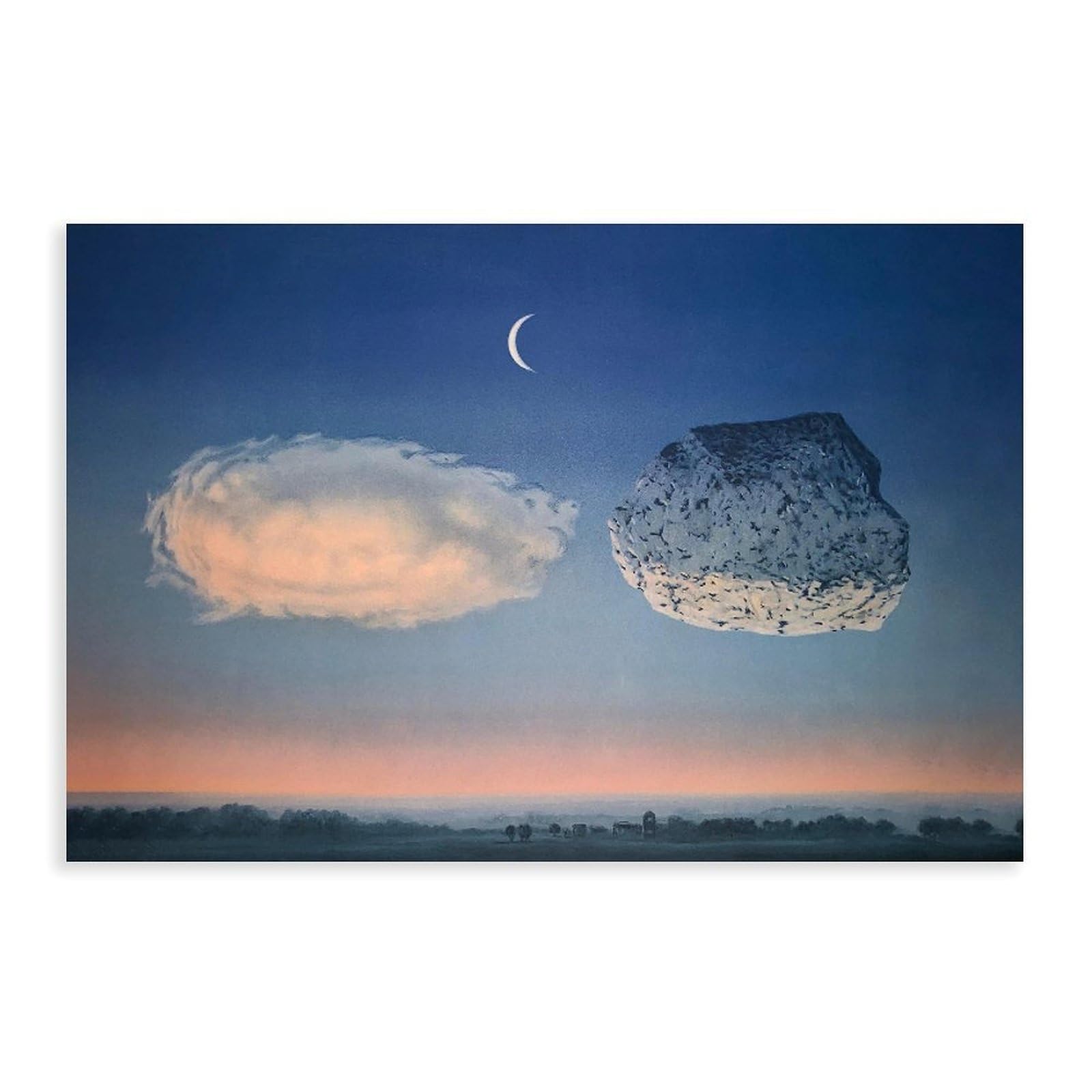 WCYB The Battle of The Argonne by Rene Magritte Vintage Poster Realism Cubism Renaissance Surrealism Prints Posters Canvas Deco Paintings Wall Art For Offi