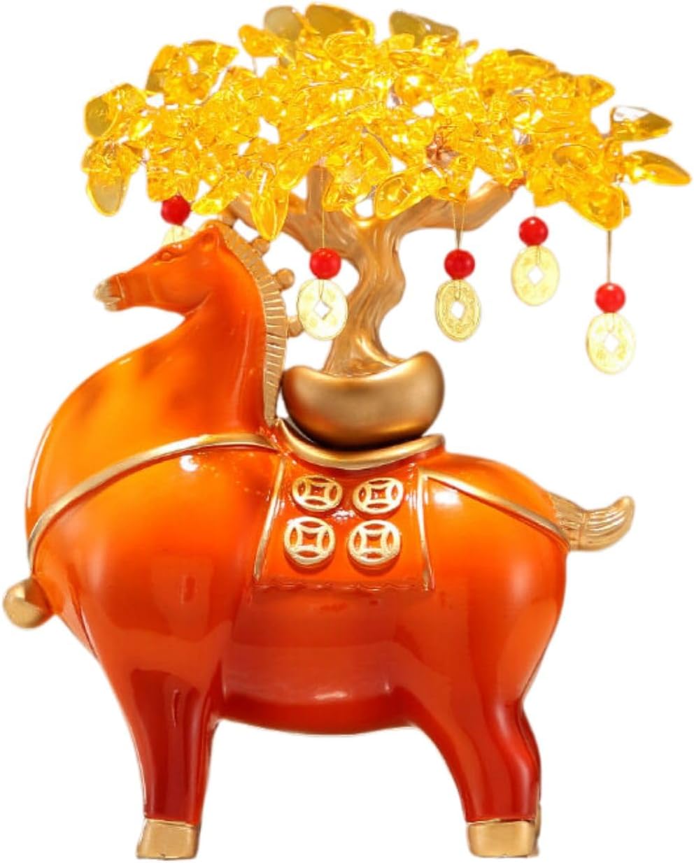 马上有钱创意桌面摆件 Feng Shui Figurine Home Office Decor Chinese Gifts 电视柜客厅玄关办公室装饰新居送礼开业礼物 8760