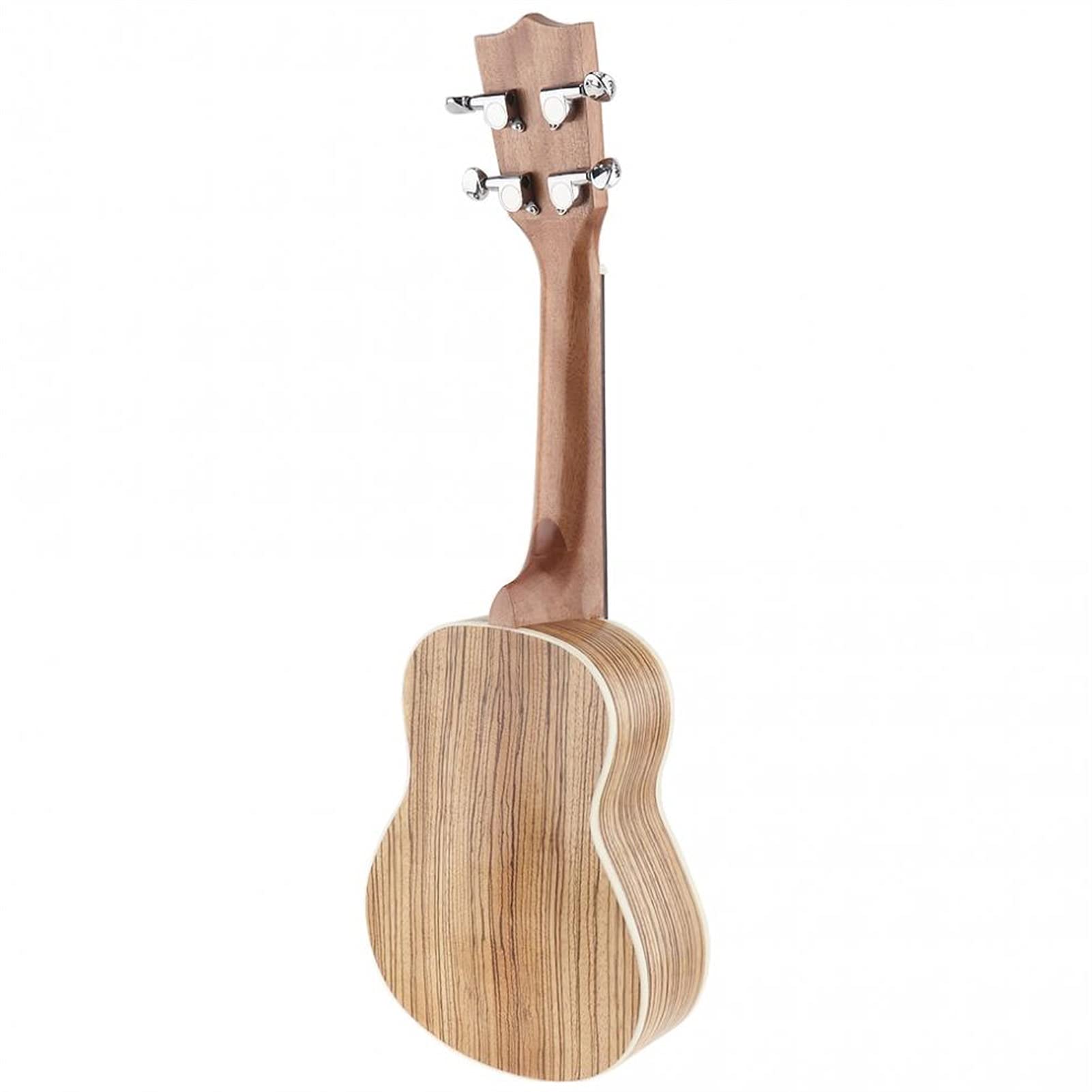 Ukulele koncertowe 21-calowy Wysokiej Jakości Sopran Ukulele Zebra Wood 15 Frets Cztery Struny Gitara + Torba + Tuner + Struny + Pasek + Tkanina Ukulele Tenoro