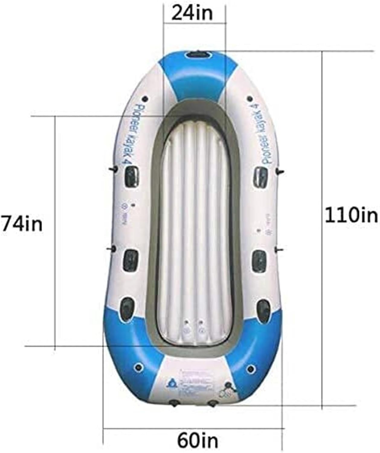 Outdoor Inflatable Kayak Water Sports 4 People Rubber Boat Wearable Fishing Boat Inflatable Boat Kayak Hovercraft Inflatable Boat