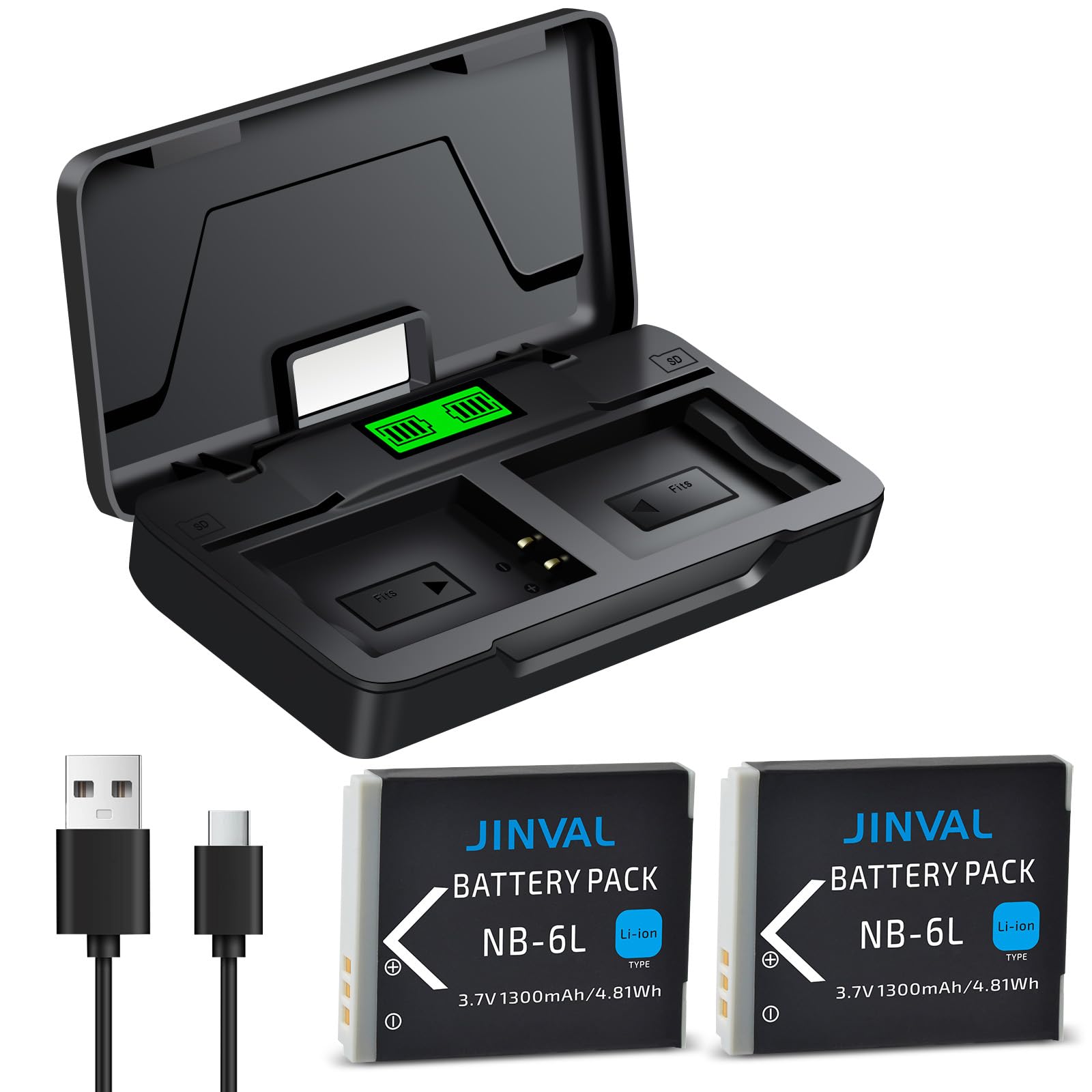 Photo 1 of JINWAL NB-6L 2-Pack Battery & Charger Case