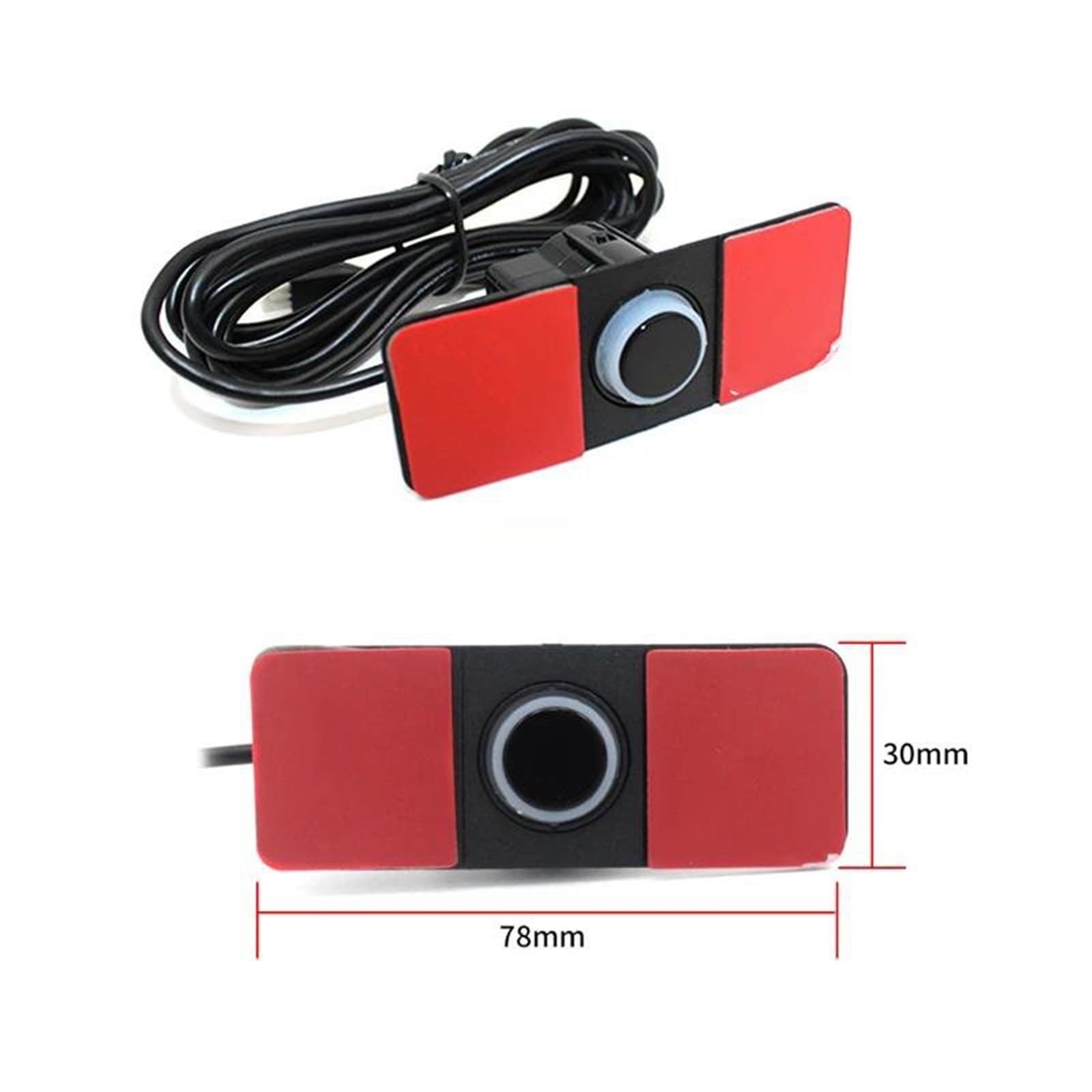 Sensor Sensor De Aparcamiento con 4 Sensores Sistema De Detección Monitorizado con Radar De Marcha Atrás De 16mm Respaldo Inverso Asistente Estacionamiento