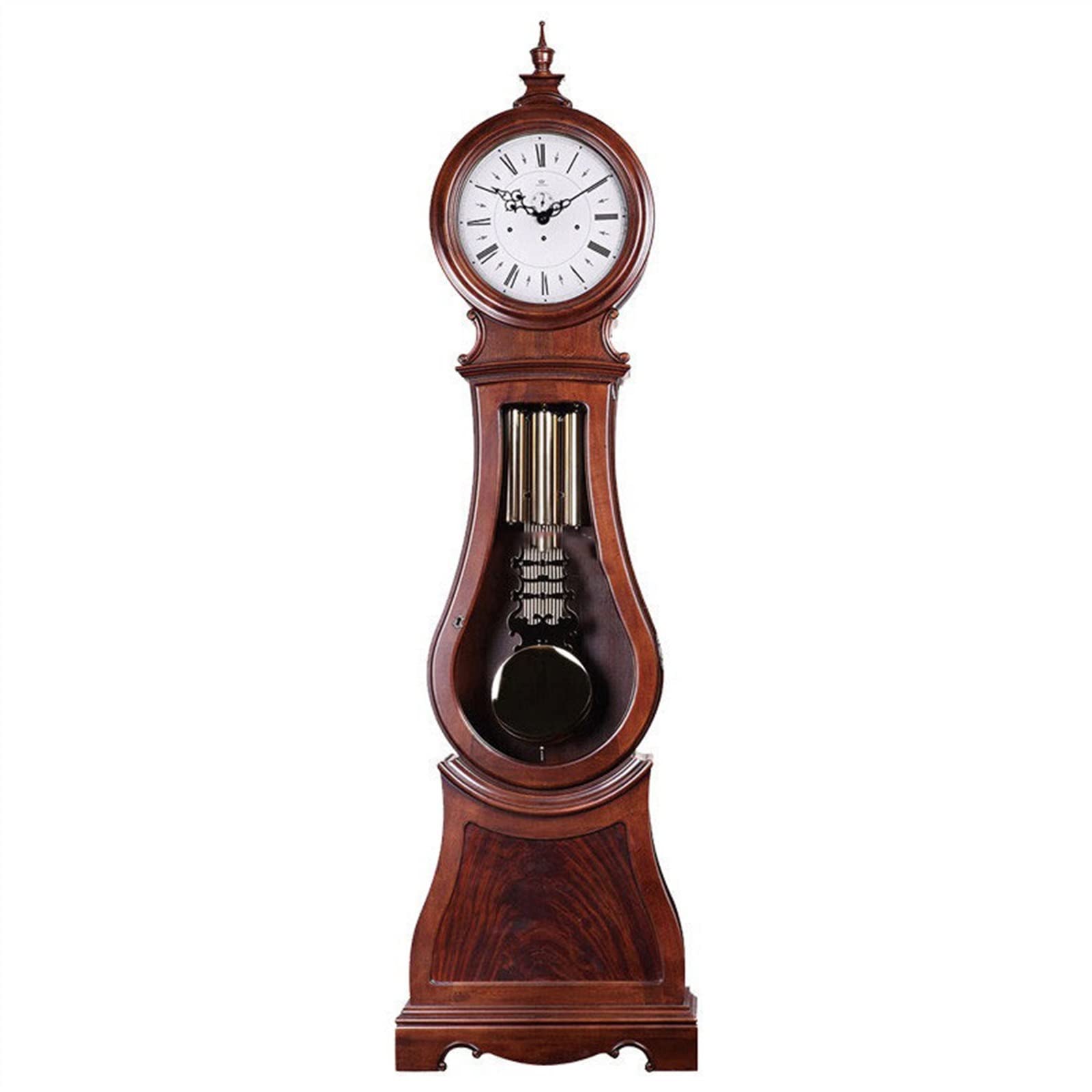 Amazon.co.jp: おじいさんの時計 木枠のおじいさん時計、赤茶色の現代