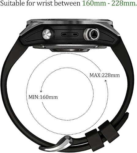 Miniatura 3 de EZMVZKU Correa deportiva Quickfit de 0.866 in para Garmin Fenix 77 Pro66 Pro55 Plus, correa de repuesto de silicona para Forerunner 965 955