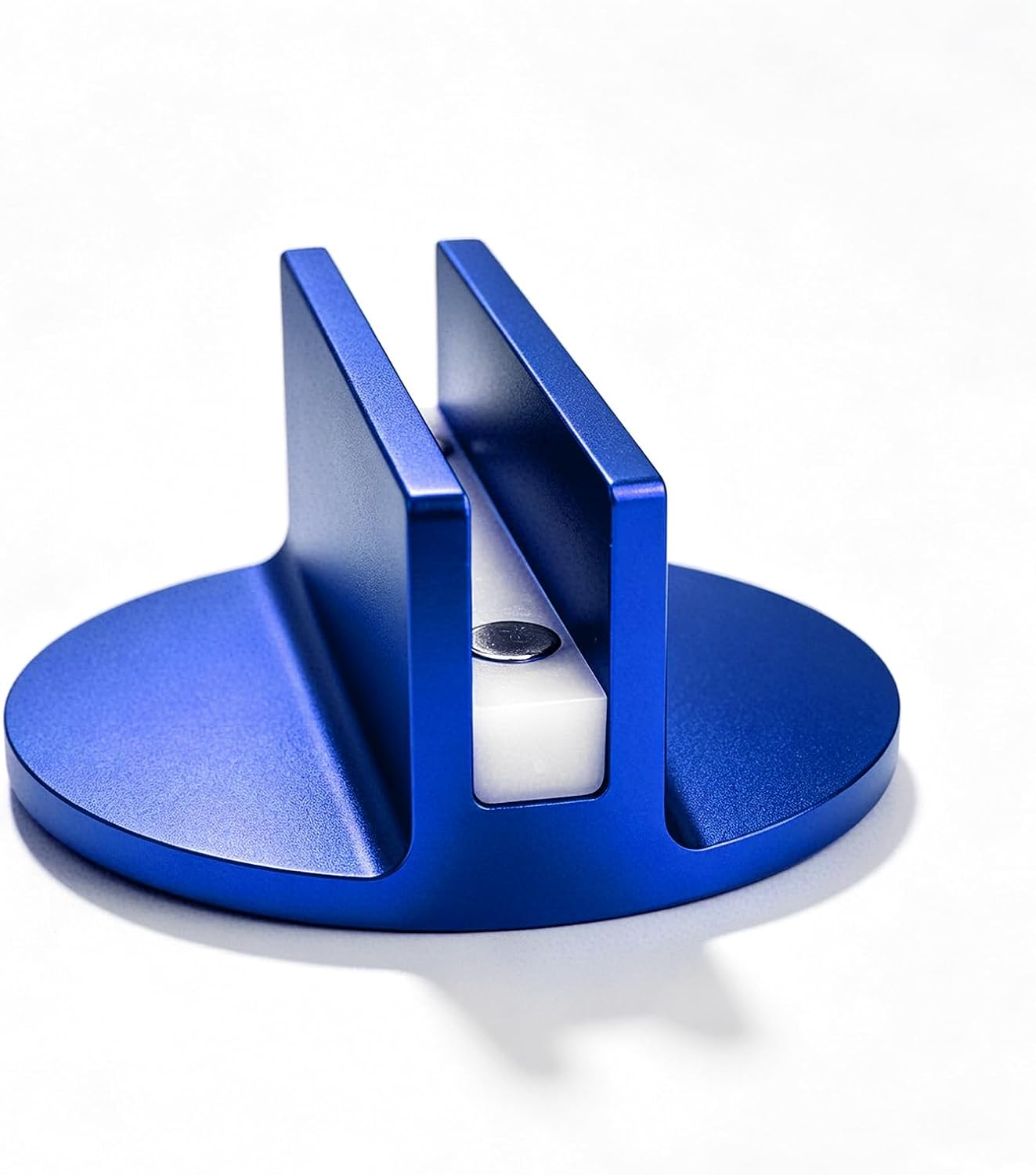 Universal Magnetic Jack Pad, 0.39" Width Slotted Jack Puck Pinch Weld Frame Rail Adapter Pad, Heavy Duty Aluminum Grooved Jacks Lift Pads Automotive Repair Accessories (Blue)
