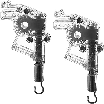 2pcs Wand Tilter for 2" Low Profile Horizontal Blinds Tilt Mechanism Zinc Hook Connection with Hexagon Shaped Gear Low Rail Blinds Accessory