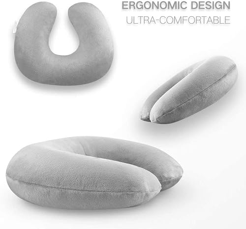 Short Plush Coat Pvc Pillow Core Inflatable Pillow Outdoor Travel Pillow U-Shaped Pillow Inflatable Blow Up Neck Pillow For Holiday And Travel Comfort. Compact And Light For Easy Storage【Blue】 #TOP4