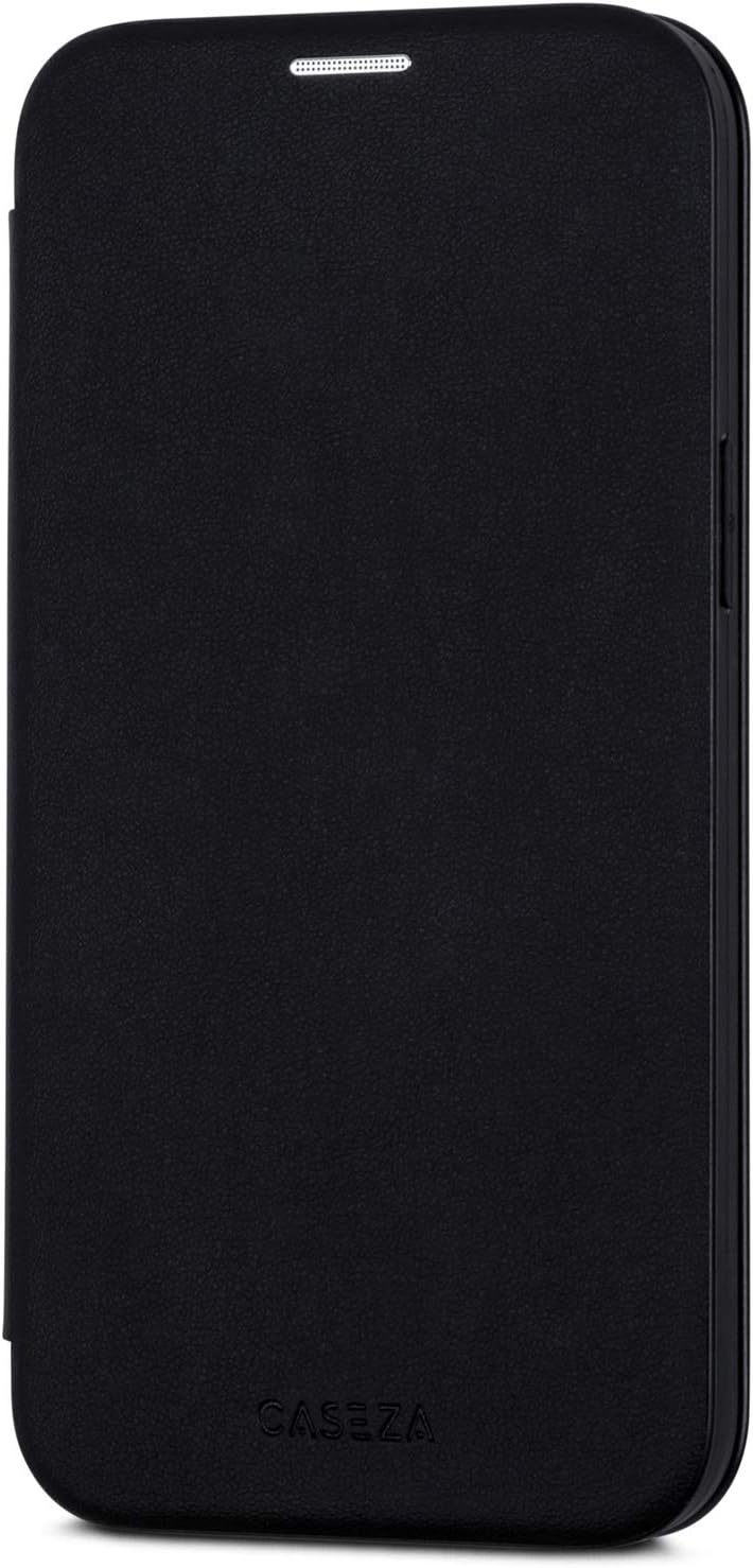 iPhone 12 Pro Max Flip Case Black - CASEZA Dublin PU Leather Case - Wallet Book Folio Cover for theiPhone 12 Pro Max (6.7"), Ultra Thin