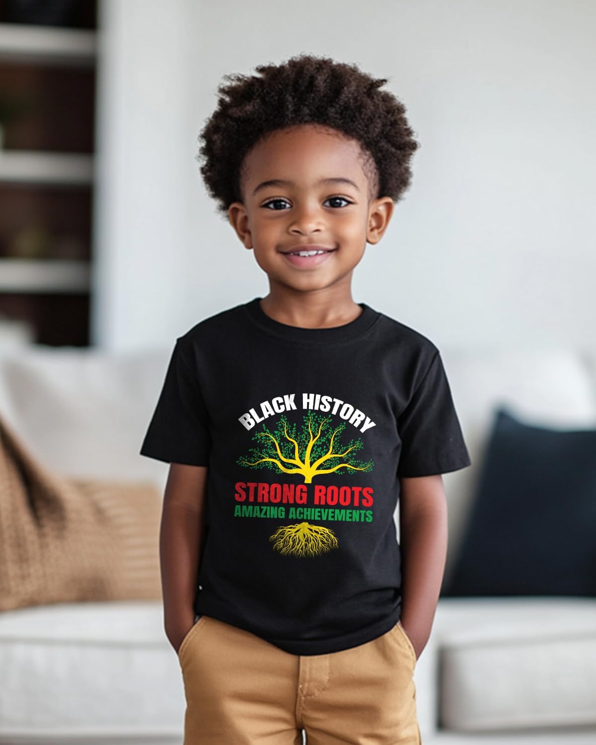 Toddler Black History Month Shirt for Kids African T-Shirt Boys Girls I'm Black History Month Top Graphic Tee 2-8 Years - Image 4