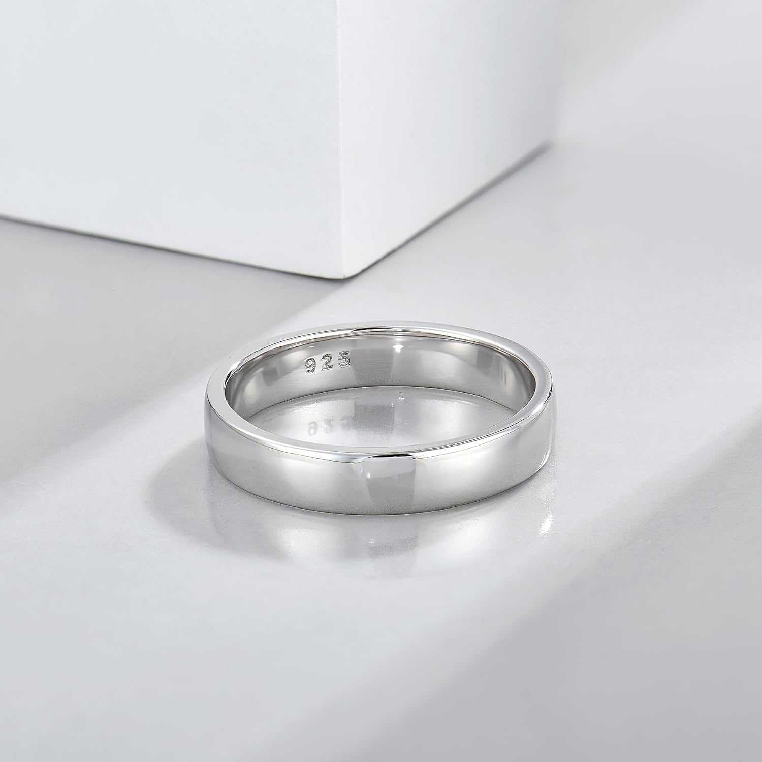 STARCHENIE Solid 925 Sterling Silver Wedding Band Ring, 2mm 3mm 4mm 5mm 6mm 7mm 8mm Width, Comfort Fit High Polish, for Men and Women - Image 4