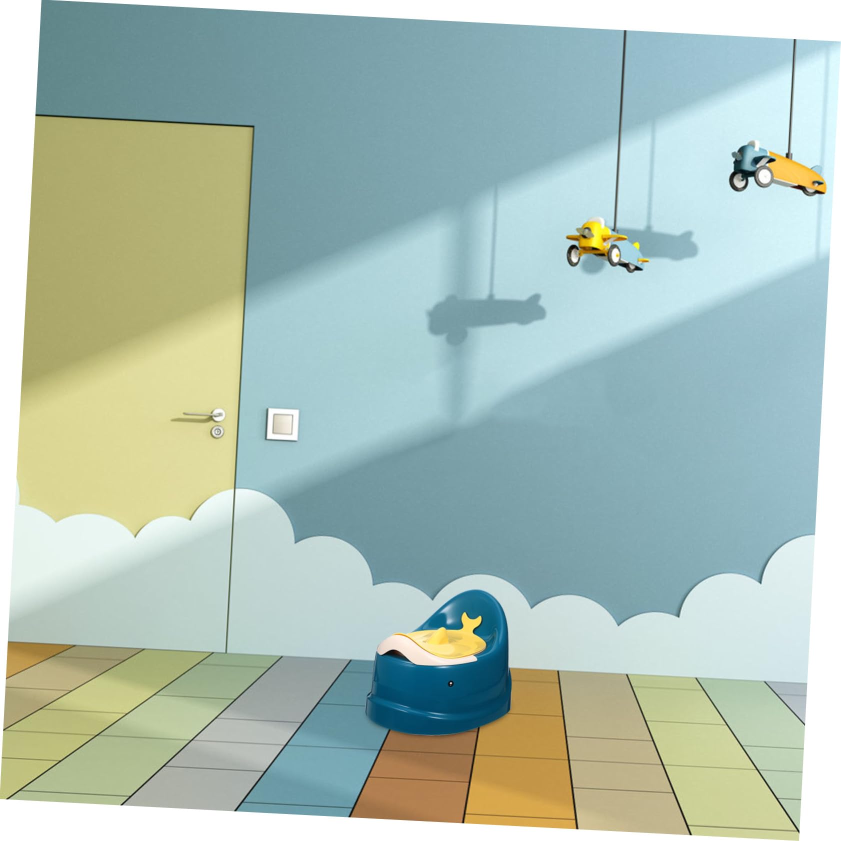 Vaguelly Children's Toilet Potty Trainer Toilet Children Potty Toilet Potty Training Toilet for Camping Potty Trainer Potty Seat for It Can Move Car Girl Pp