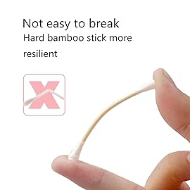 Cotton Swabs with Wooden Sticks/Double Tipped Natural Bamboo Cotton Buds 900pcs