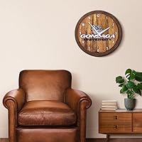 Vista 295 de The Fan-Brand NCAA Oklahoma Sooners: Faux Barrel Top Wall Clock Sports Team Bar Sign Décor - Home Man Cave, Party Decoration - Made On Demand
