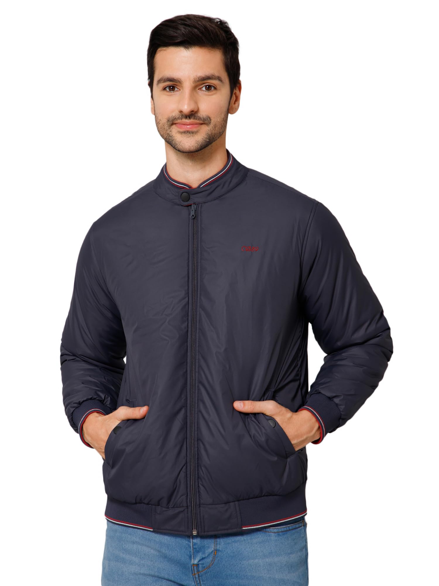 cantabil Solid Navy Blue Full Sleeves Mock Collar Regular Fit Mens Reversible Casual Jacket | Casual Reversible Winter Jackets for Men | Mens Jackets for Winter Wear (P_MJKT00202_NAVY)-picture-37