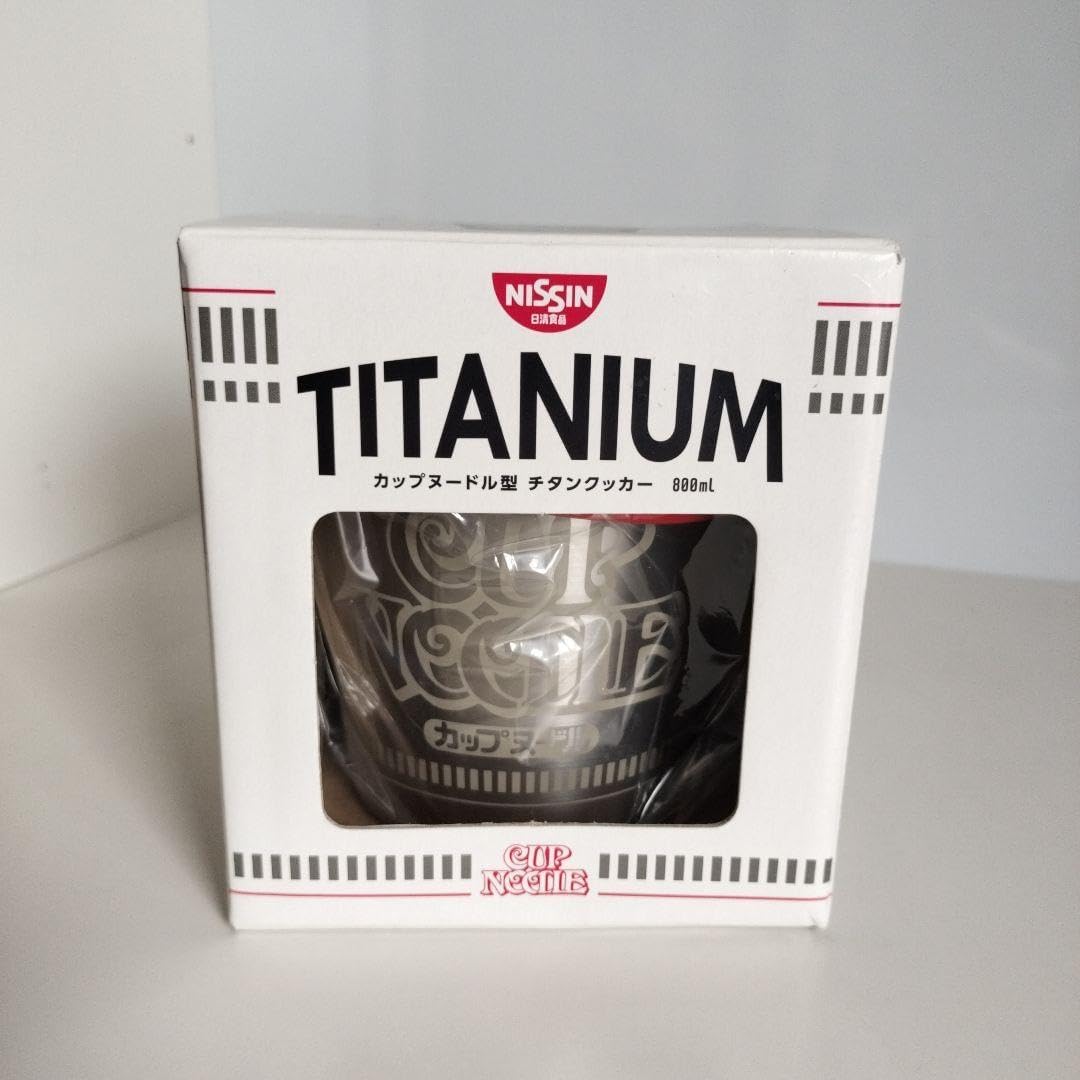 日清カップヌードル型 チタンクッカー 赤ハンドル 日本製 スノーピーク