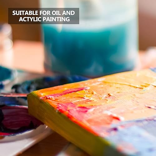 Miniatura 55 de GOTIDEAL Lienzos estirados para pintura, 12 x 12 pulgadas, juego de 7, blanco imprimado, 100% algodón, lienzos cuadrados de arte en blanco