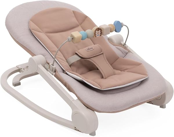 Chicco Wippe Magia 2-in-1: Babywippe und erster Sitz bis 18 kg, Spielbügel mit Holzelementen, Mini-Sitzverkleinerer inklusive, Schaukel- oder feste Position und verstellbare Rückenlehne - 1