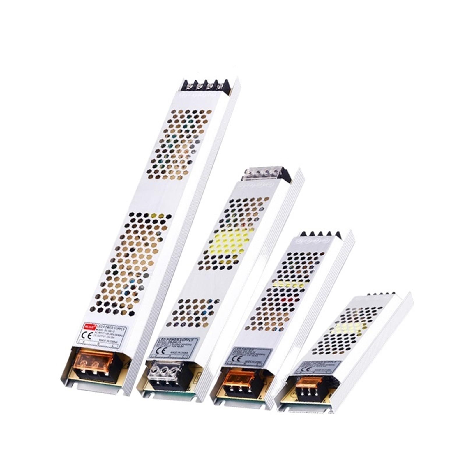 Ultracienki zasilacz LED, 12 V DC, 24 V, 60 W, 100 W, 150 W, 200 W, 300 W, 400 W, AC 180-260 V, sterownik do taśm świetlnych (24 V, 150 W)