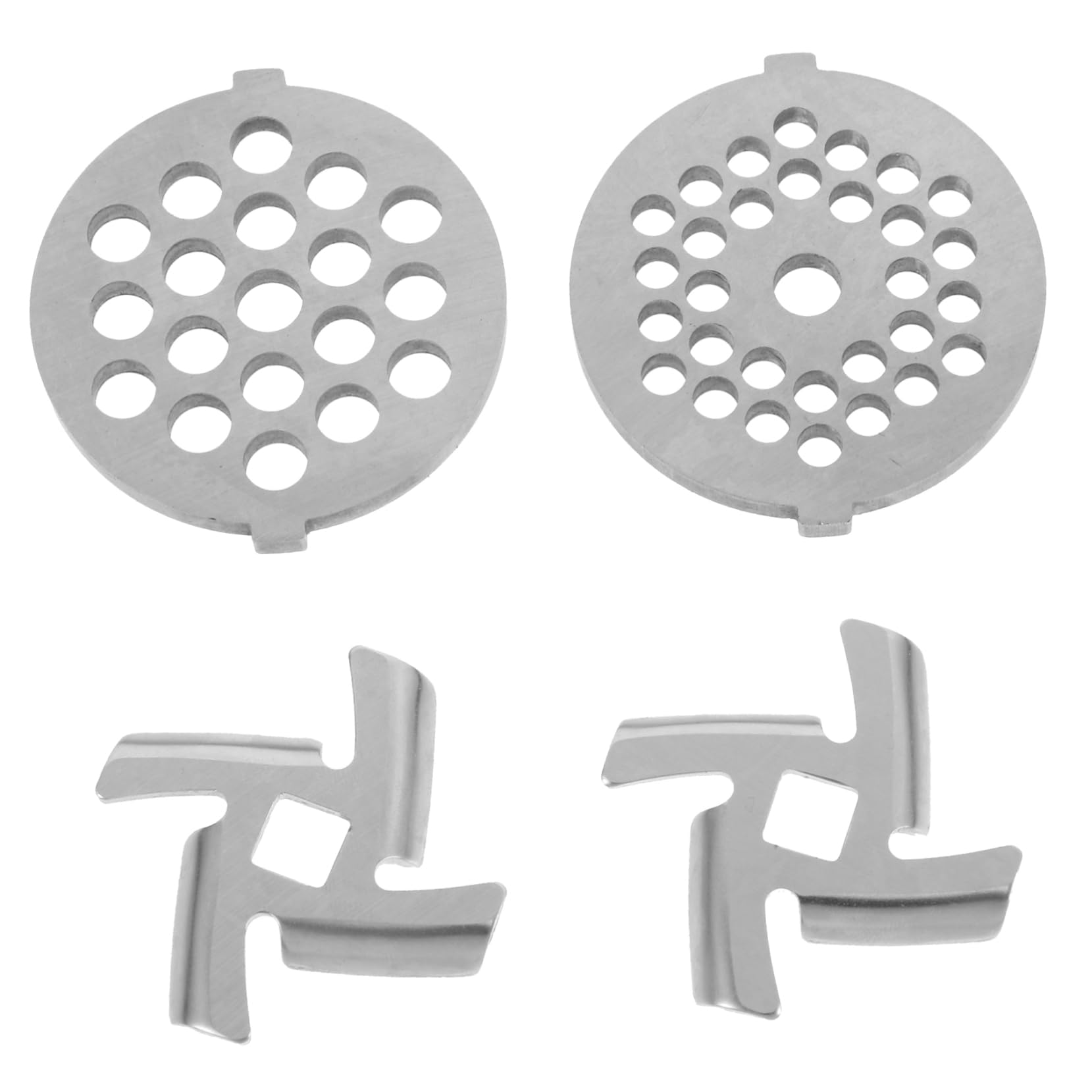 Luxshiny 4pcs Meat Accessories Meat Plate Disc Electric Meat Mincer Blades Mixer Plate Discs Winch Accessories Stainless Steel Cutting Plate Ground Meat Cutting Board