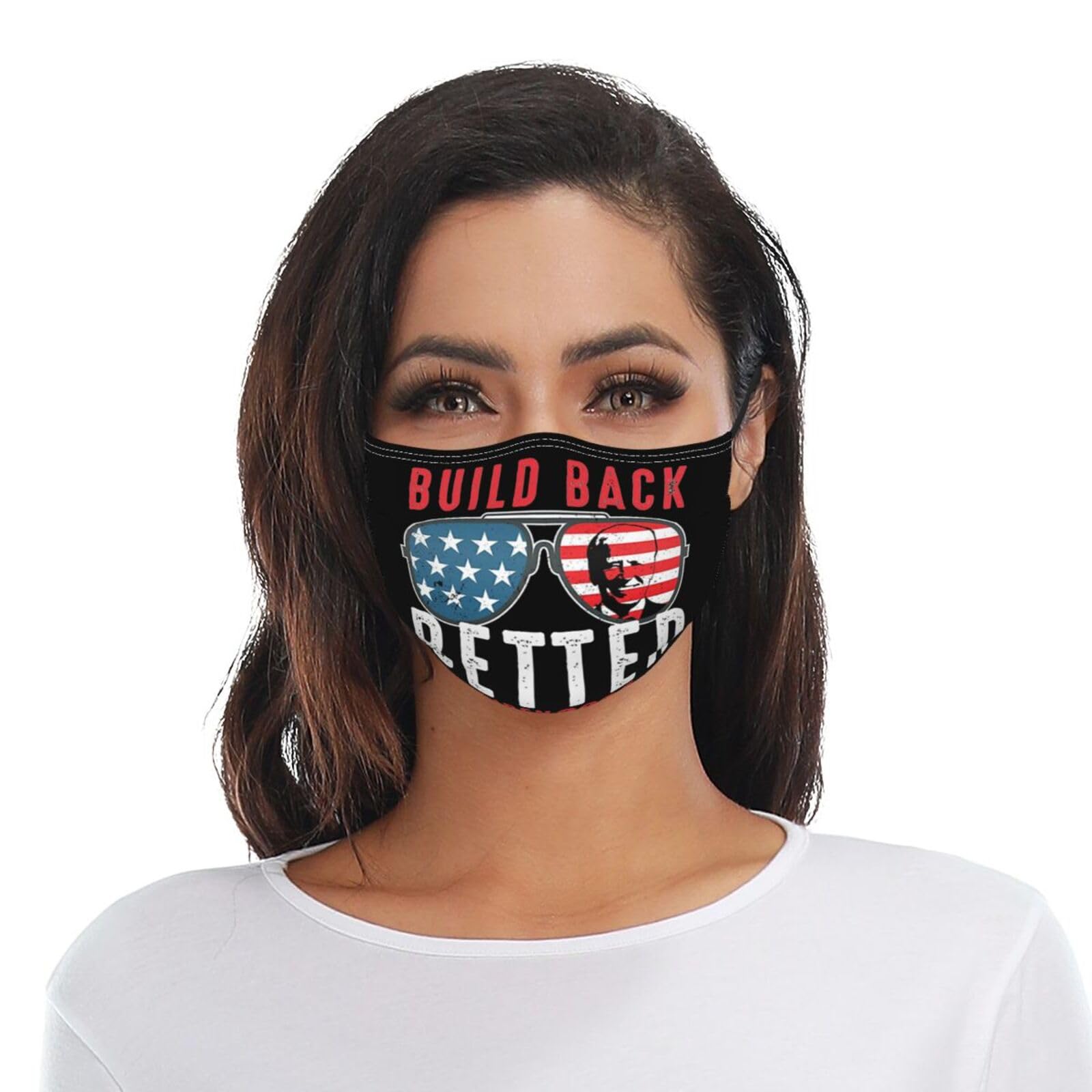 Biden Harris We Rise Build Back Better Adult Dust Mask Adjustable Dust Face with 2 Filter