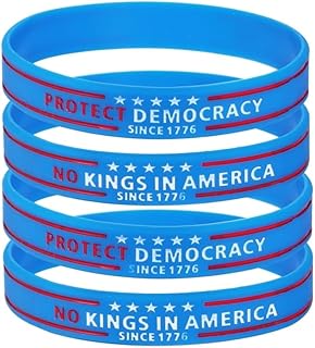 No Kings in America Since 1776 Silicone Bracelets No Kings Protest Sign Silicone Bracelets Protect Democracy Rubber Bracelet Since 1776 Political Protest Accessories