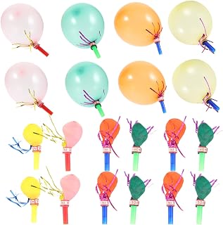 Whistle Balloon Party Blowouts Metallic Glitter Noisemakers Kids Birthday Halloween Christmas Celebration Favors 100 Pcs
