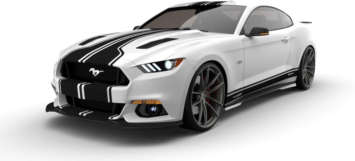 Raceskinz® RS50 ZENITH LT ™ Edition Premium Vinyl Graphics Kit, Matte Black fits 2015-2017 Ford Mustang GT. Quality Custom Vinyl Stripe Decal Graphic Sticker Body Kit