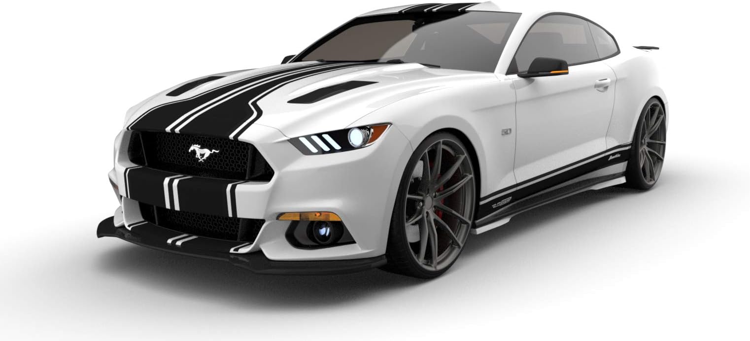 Raceskinz® RS50 ZENITH LT ™ Edition Premium Vinyl Graphics Kit, Matte Black fits 2015-2017 Ford Mustang GT. Quality Custom Vinyl Stripe Decal Graphic Sticker Body Kit