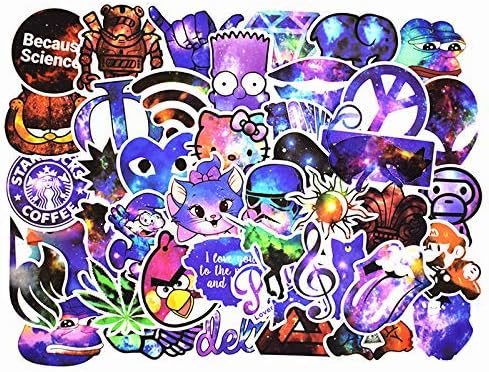 100 pcs Harajuku Vinyl Waterproof Stickers, for Laptop, Luggage, Car, Skateboard, Motorcycle, Bicycle Decal Graffiti Patches