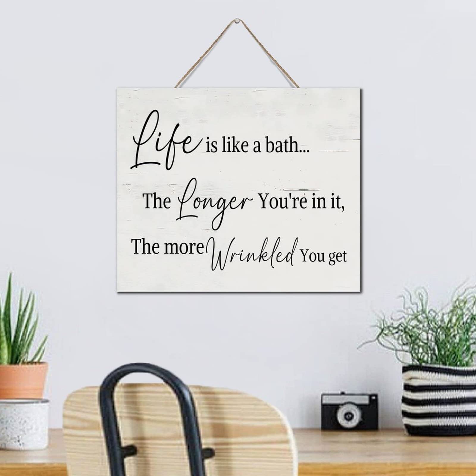 Targa Decorativa Rustica In Legno - Scritta Divertente 'Like A Good