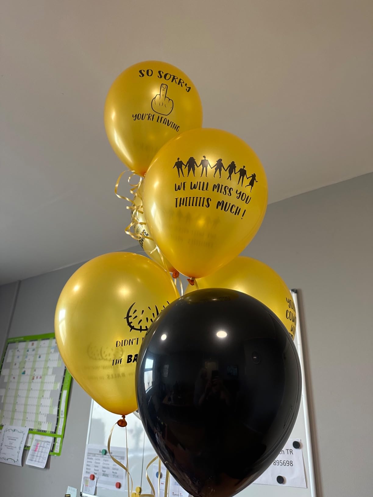 30 Pack 12" GOLD Fun Office Leaver Going Away Balloons Colleague