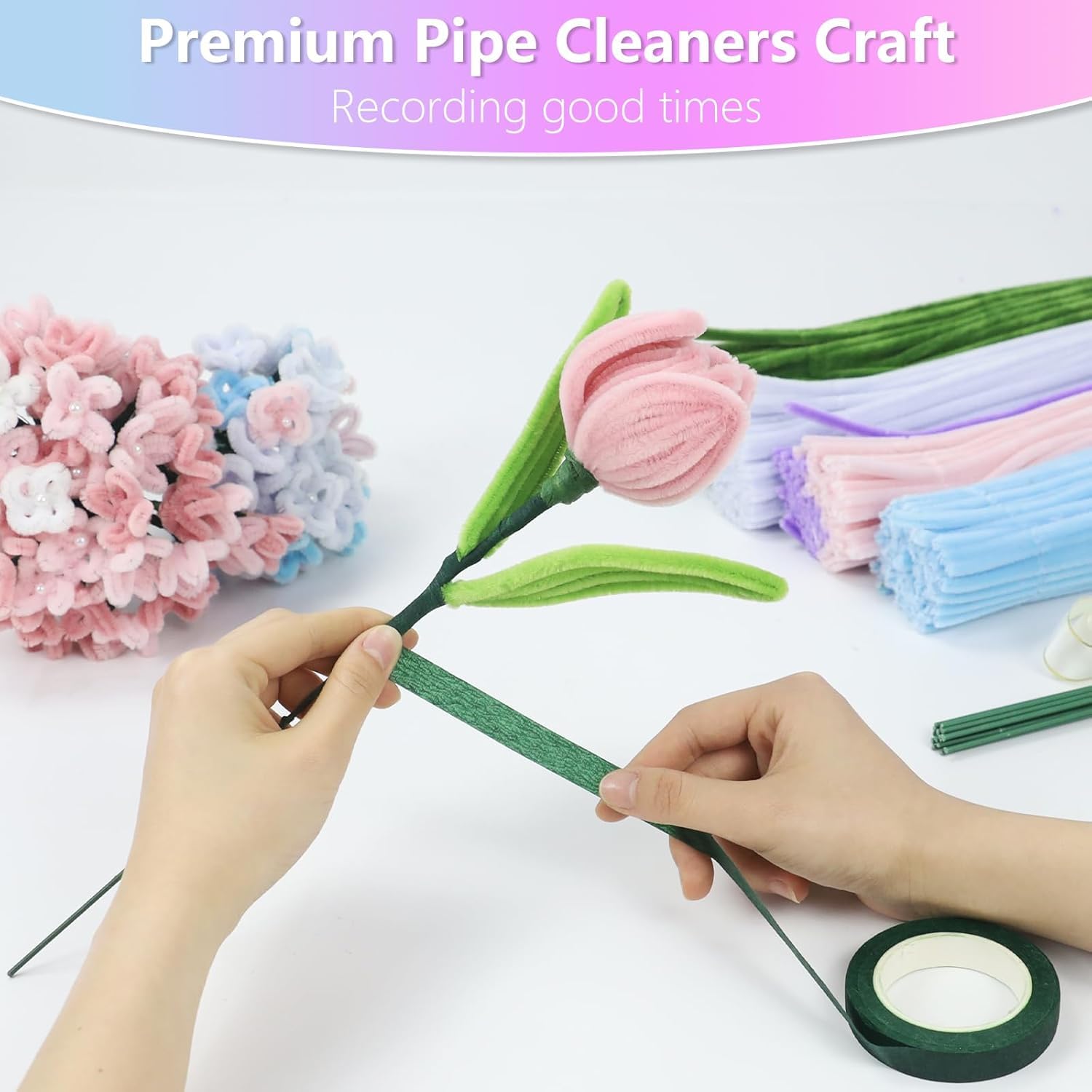 400 Cure-pipes Pour Le Bricolage - 5 Couleurs Différentes De Cure-pipes En Vrac