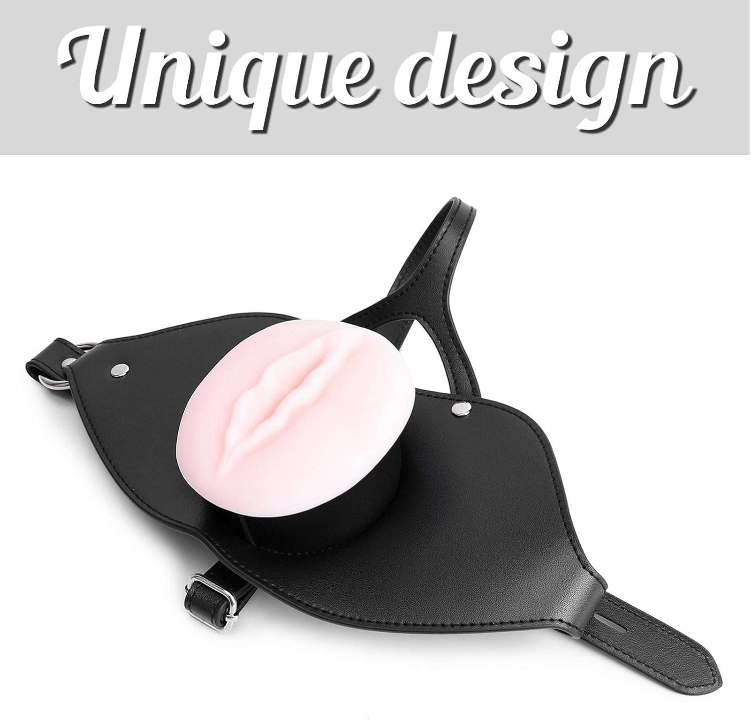Silicone Pussy Mouth Gag BDSM Gags Adjustable Pussy Open Mouth Gag Harness Bondage Gag & Muzzles Gear & Accessories Restraints Kinky Adult Sex Toy for Women Men Couples