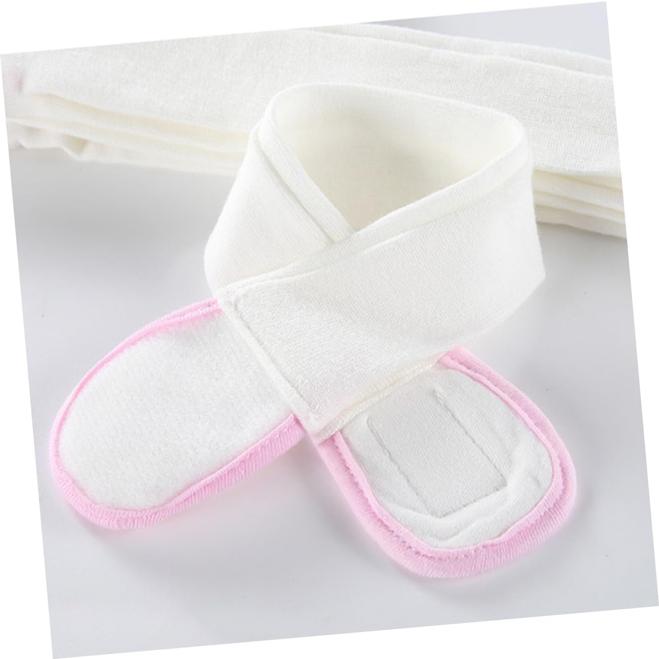 KONTONTY 3pcs Adjustable Cotton Boy Girl Diaper Fixing Tape Reusable Fasteners for Easy Diaper Changes Soft and Comfortable Design Blue Yellow Pink Accessory