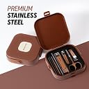 AIRSEE 8-in-1 Professional Manicure & Pedicure Kit - Premium Stainless Steel Nail Clipper Set with Compact Travel Case (Multi) gallery image