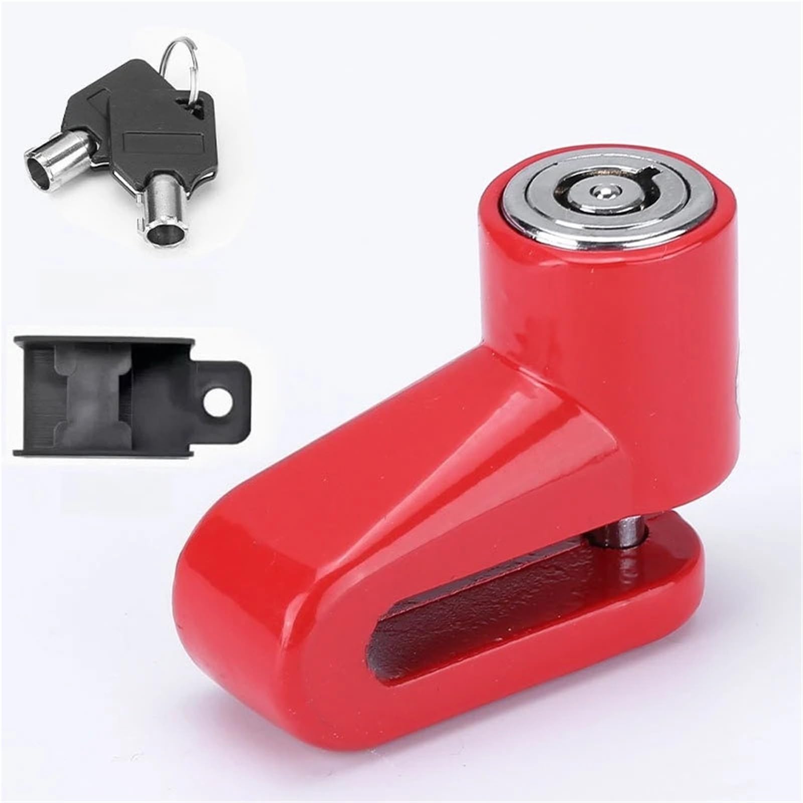 Motorcycle Handlebar Lock 1set Mountain Bike Disc Brake Lock Aluminum Alloy Anti-Theft Security Device Suitable Motorbike Lock Security(Red)