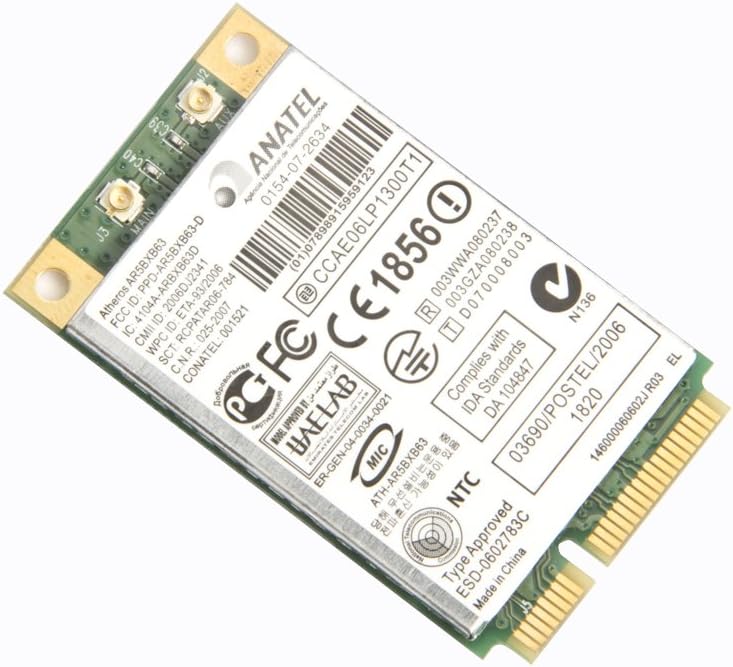 Atheros AR5007 AR5BXB63 Mini PCI-e Wireless Card AR2425 802.11g B/G Mini PCI-E AR5007 WLAN Card