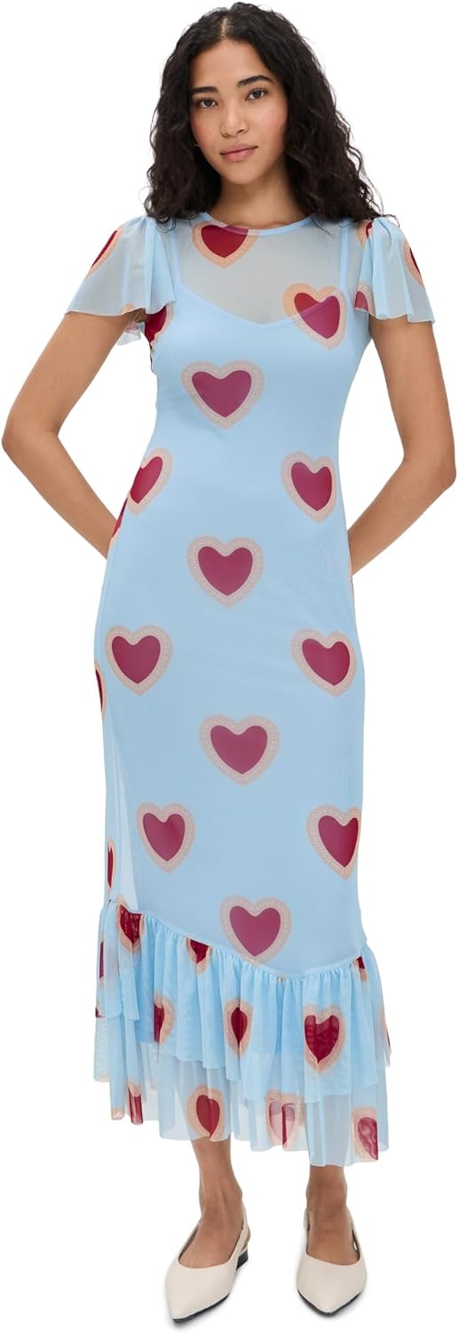 Never Fully Dressed Women's Katie Heart Mesh Dress