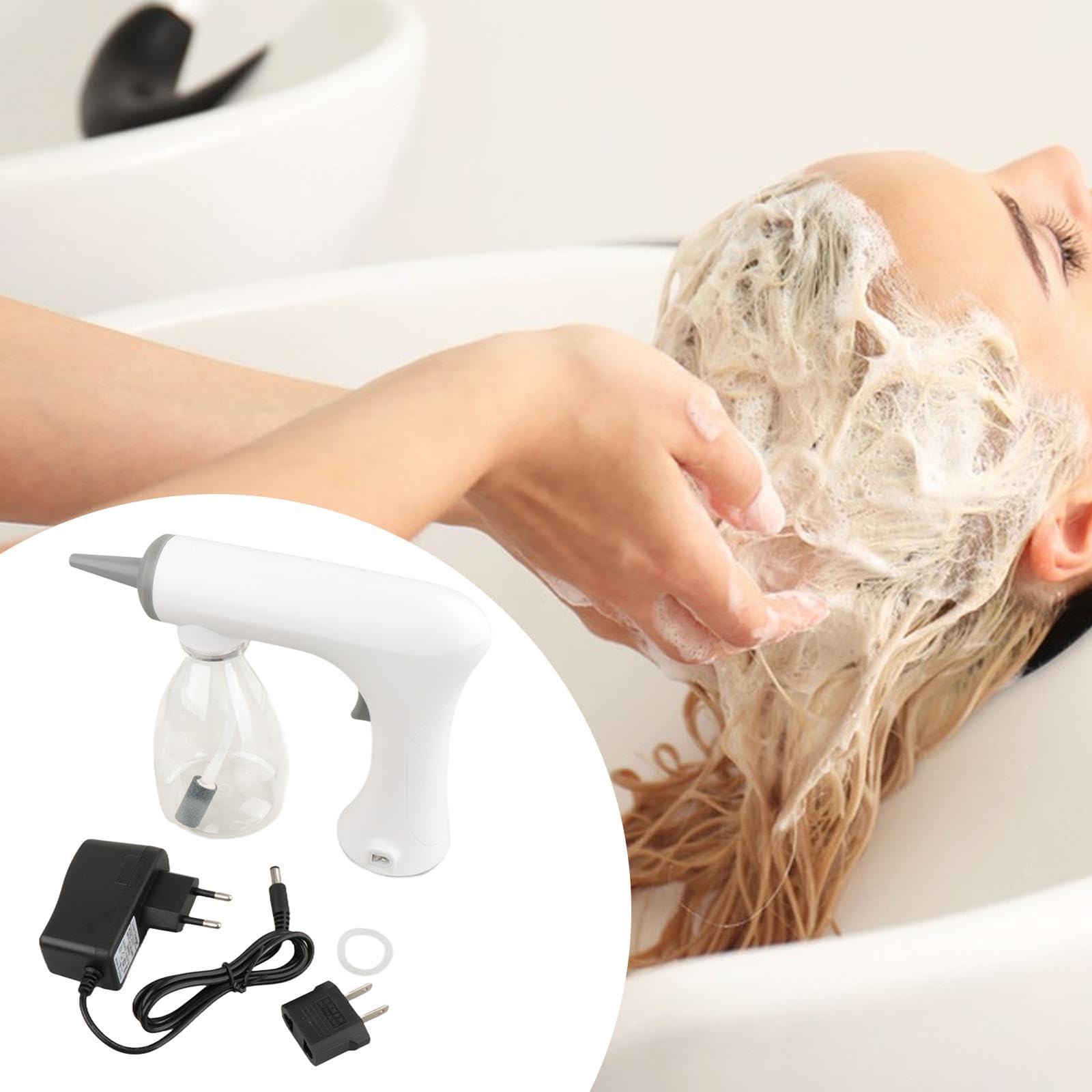 Dauerwellengerät für Kalt Und Warmdauerwellen, Schaummaschine für Gleichmäßiges Aufschäumen, Styling Werkzeug, Weiß 300ml
