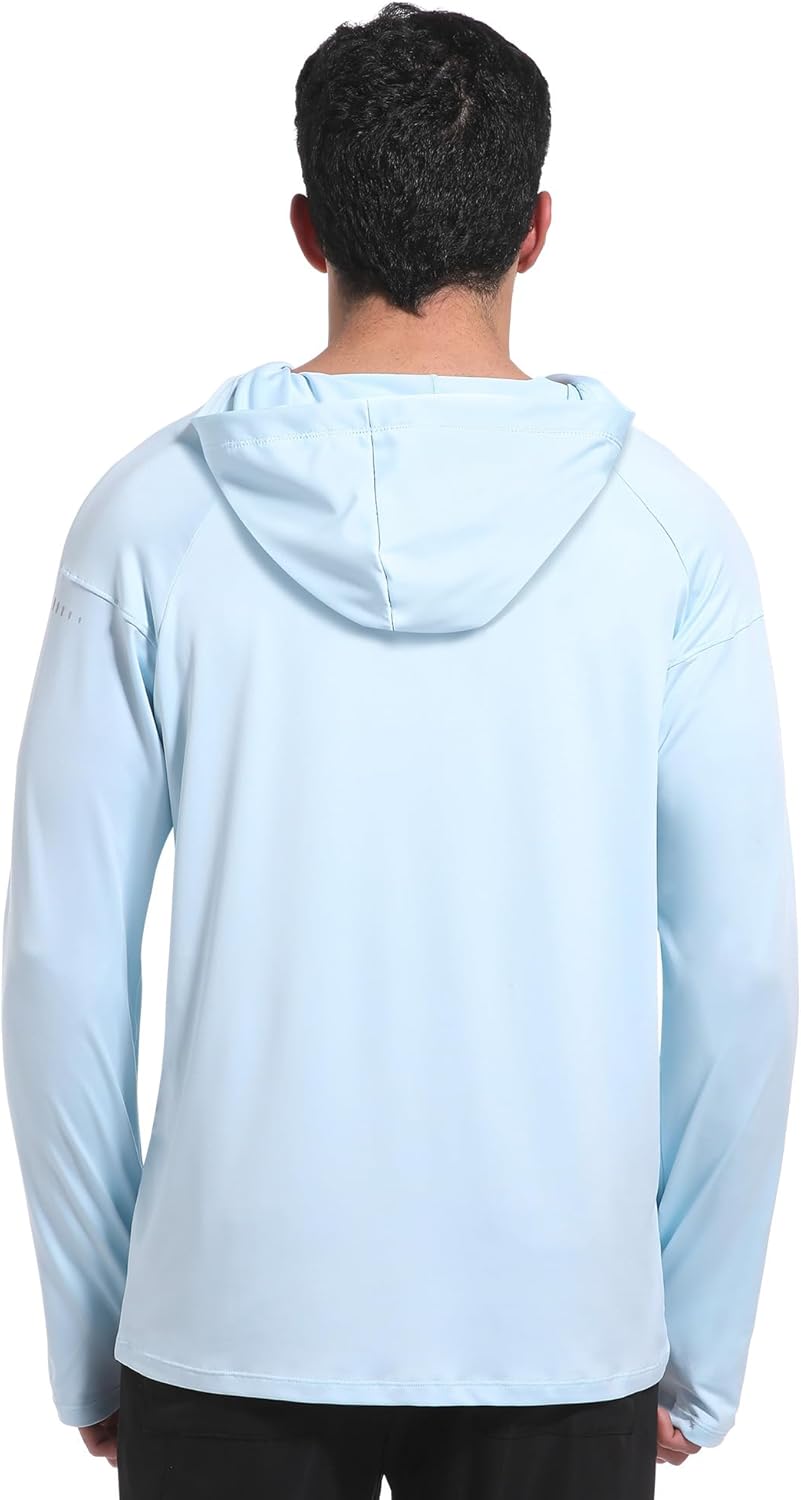 CL convallaria 4 Pack Men's Sun Hoodie UPF 50+ Long Sleeve Fishing Shits UV Protection Hiking Top Rash Guard Lightweight - Image 5