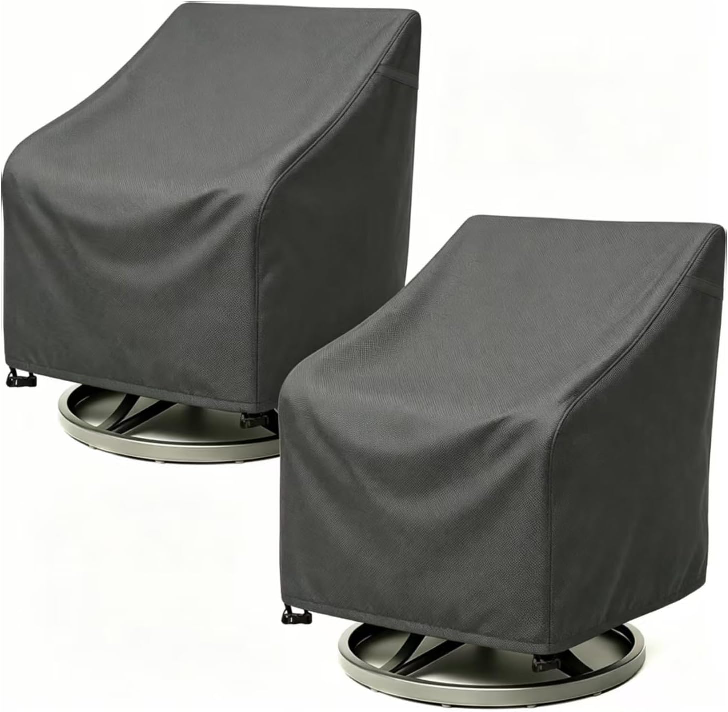 Patio Chair Covers, 37.5 L x 39.25 W x 38.5 H inches Waterproof Outdoor Chair Covers , Heavy Duty 600D Patio Furniture Covers, UV & Fade Resistant Weatherproof Outdoor Furniture Cover,Grey