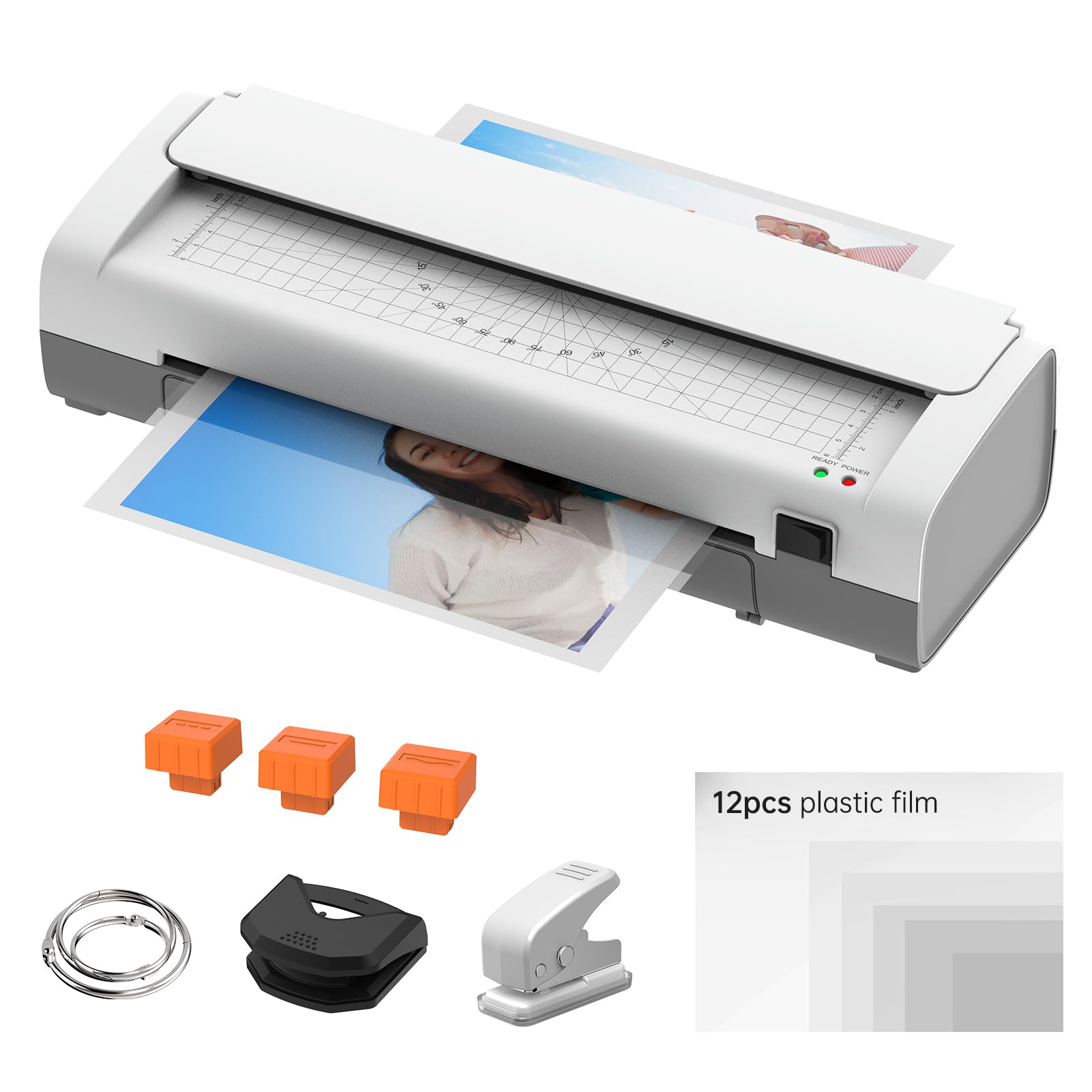 9-calowy laminator termiczny o szerokości wejściowej 230 mm, SL389 Desktop 2-rolkowa maszyna do obróbki na gorąco i na zimno z przycinarką papieru, dziurkaczem i zaokrąglarką