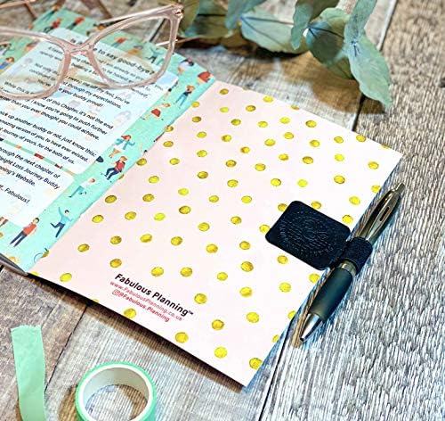 Fabulous Planning Deluxe Pen Holder - Faux Leather - Food Diary Accessory - Notepad - Pen Loop - Elasticated - Slimming World Compatible Diet Diary A5 2020 (Whitby Black)