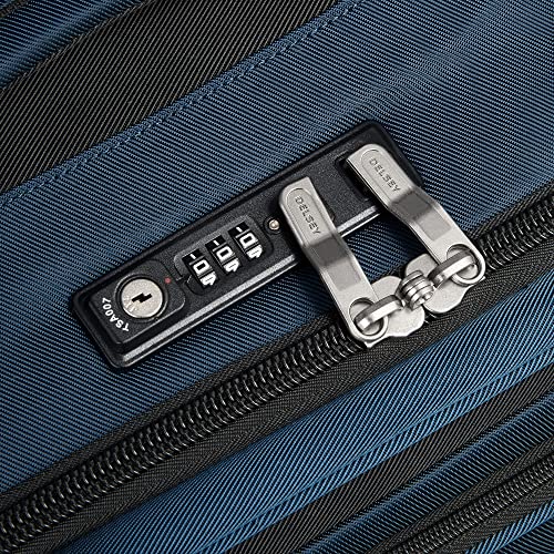 Image of DELSEY PARIS Sky Max 2.0 Softside Expandable Luggage with Spinner Wheels 2 Piece Set, Blue (24 Inch /Duffle)