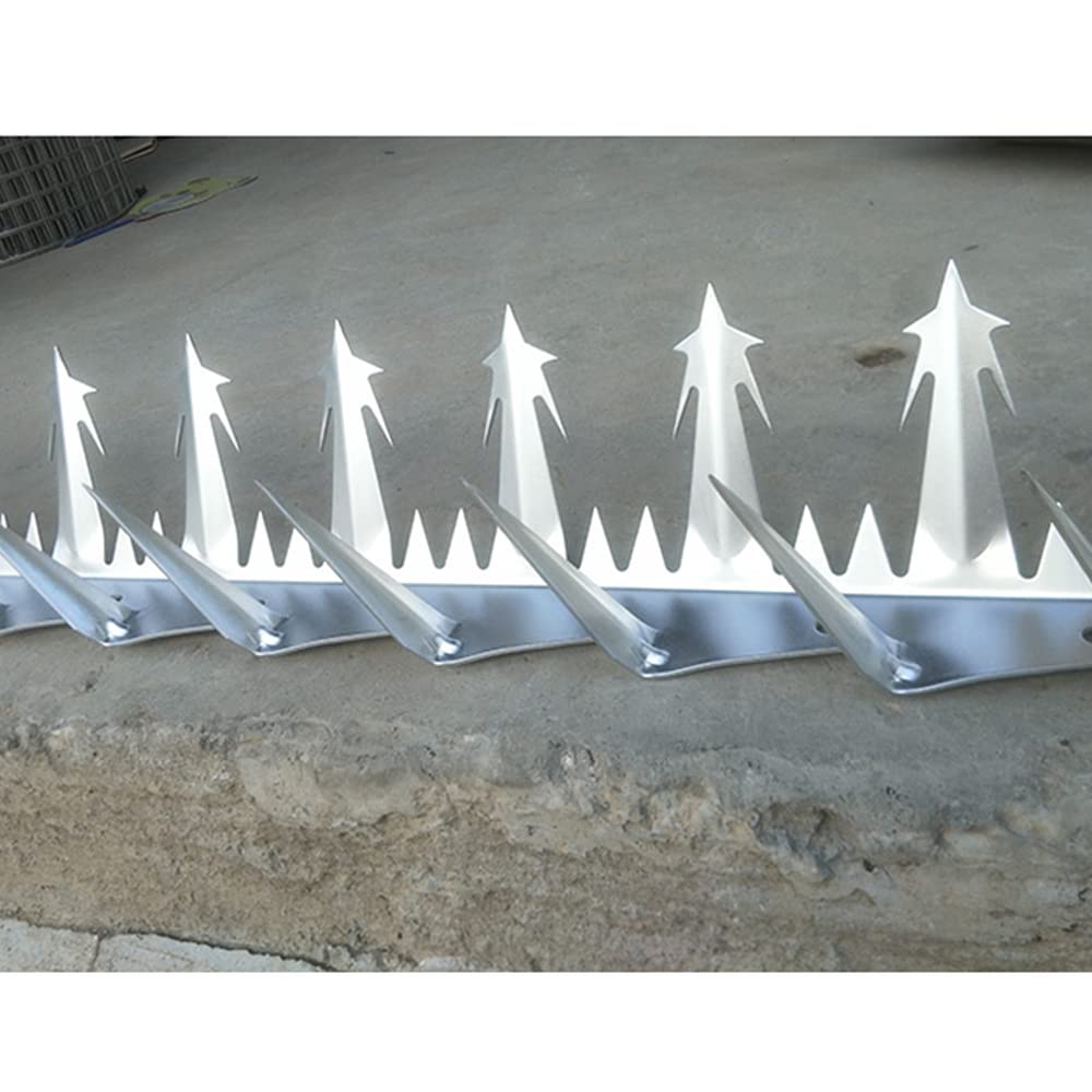 Clavos de Espina de Acero Inoxidable, balcón antirrobo galvanizado, Valla de Armadura Antideslizante con antirrobo Puntiagudo, Clavos de Espina Antideslizante, Hoja de Hierro de púas