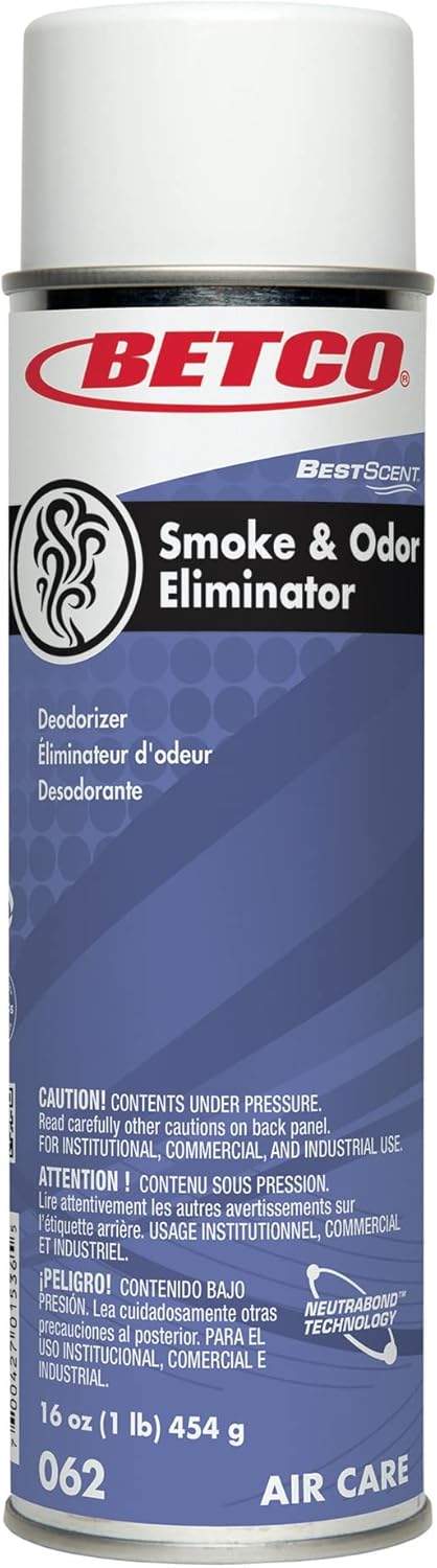 Betco® BestScent™ Smoke And Odor Eliminator Air Freshener, Spring Renewal, 16 Oz, Pack Of 12