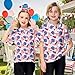 July 4th Shirt for Boy Ice Cream American Flag Polo Short Sleeve Patriotic Golf Tee Shirts 11-12 Years