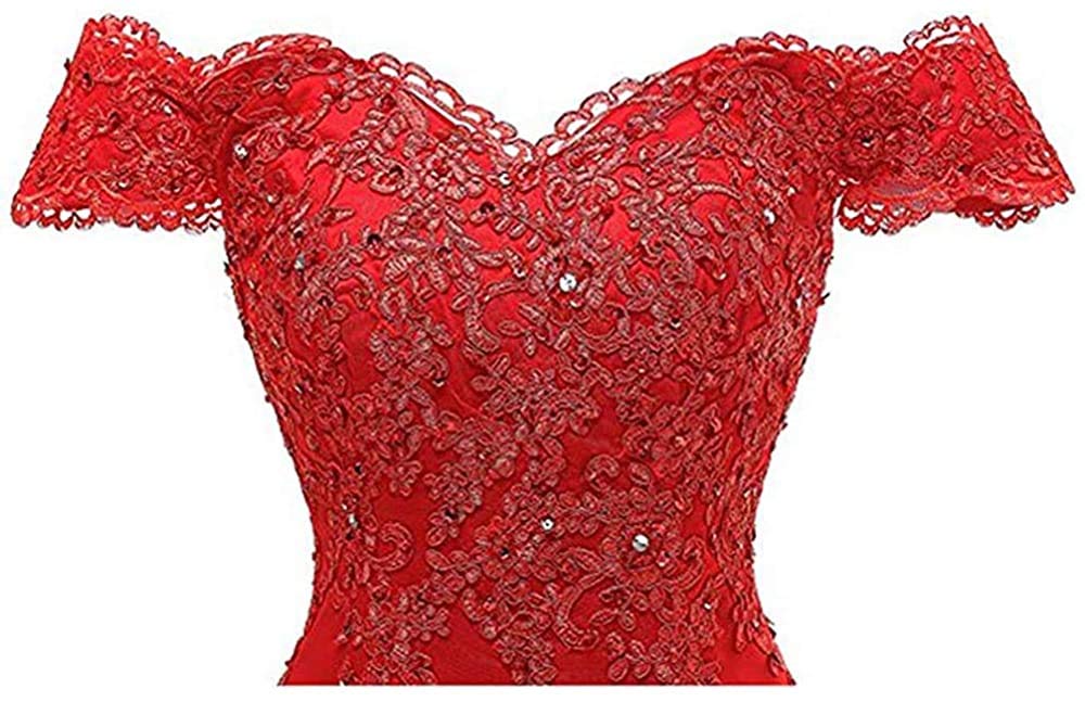 Abito da sera da donna in pizzo sirena perline paillettes paillettes abito maniche