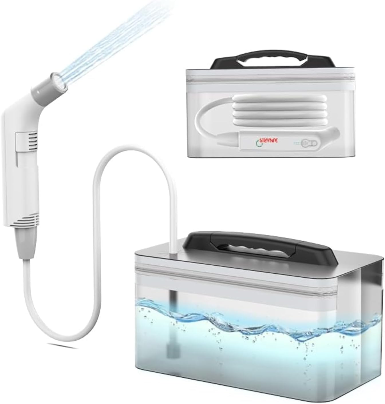 Portable Bidet For Travel Shattaf | Portable Shattaf Rechargeable Travel Camping Bidet Shower Sprayer (Water Tank, White)