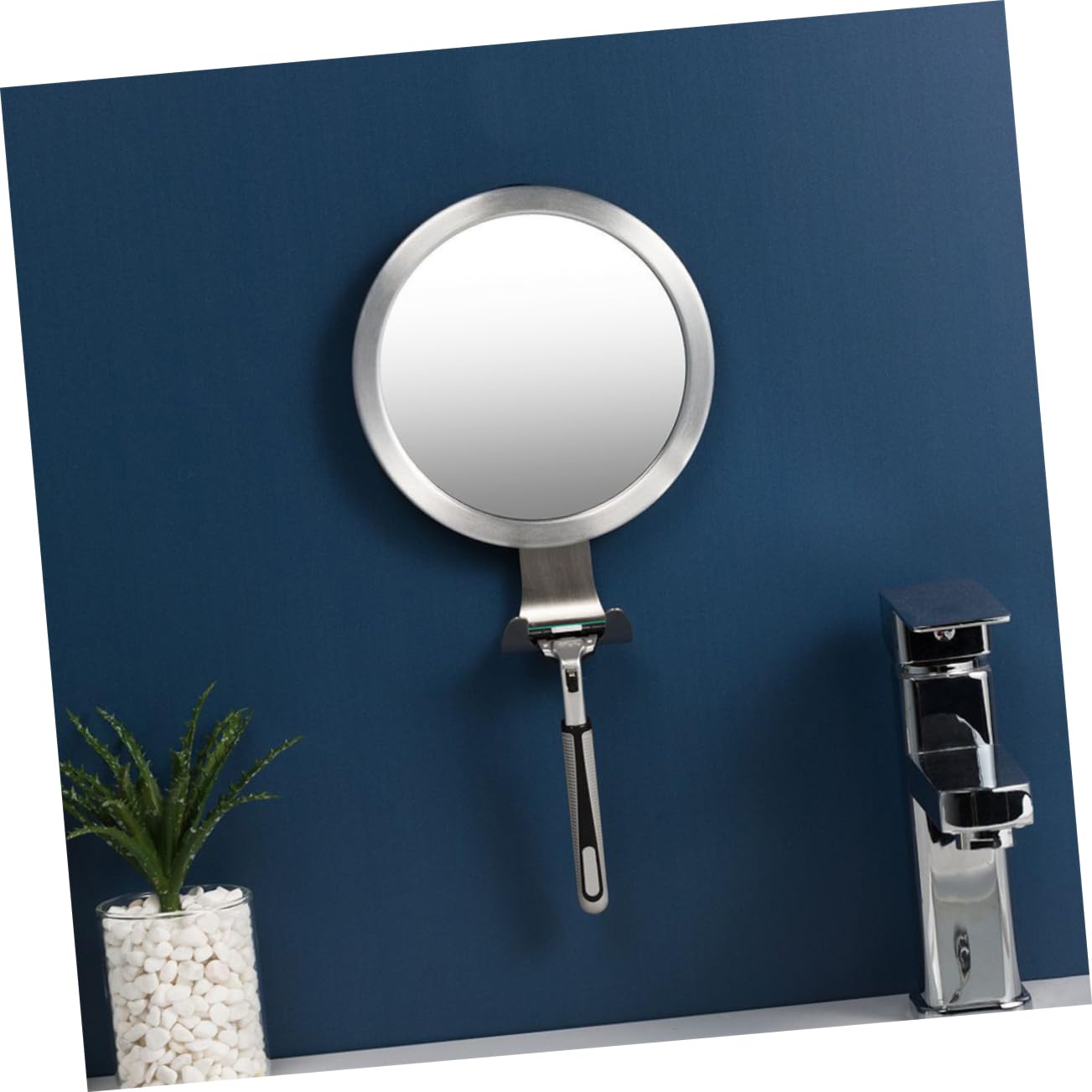 UPKOCH Specchio Anti-fog Con Ventosa e Gancio Specchio Per Rasatura Senza Foratura Design Per Bagno e Viaggi Facile Da Installare e Pratico Adatto Famiglie e Uso Personale